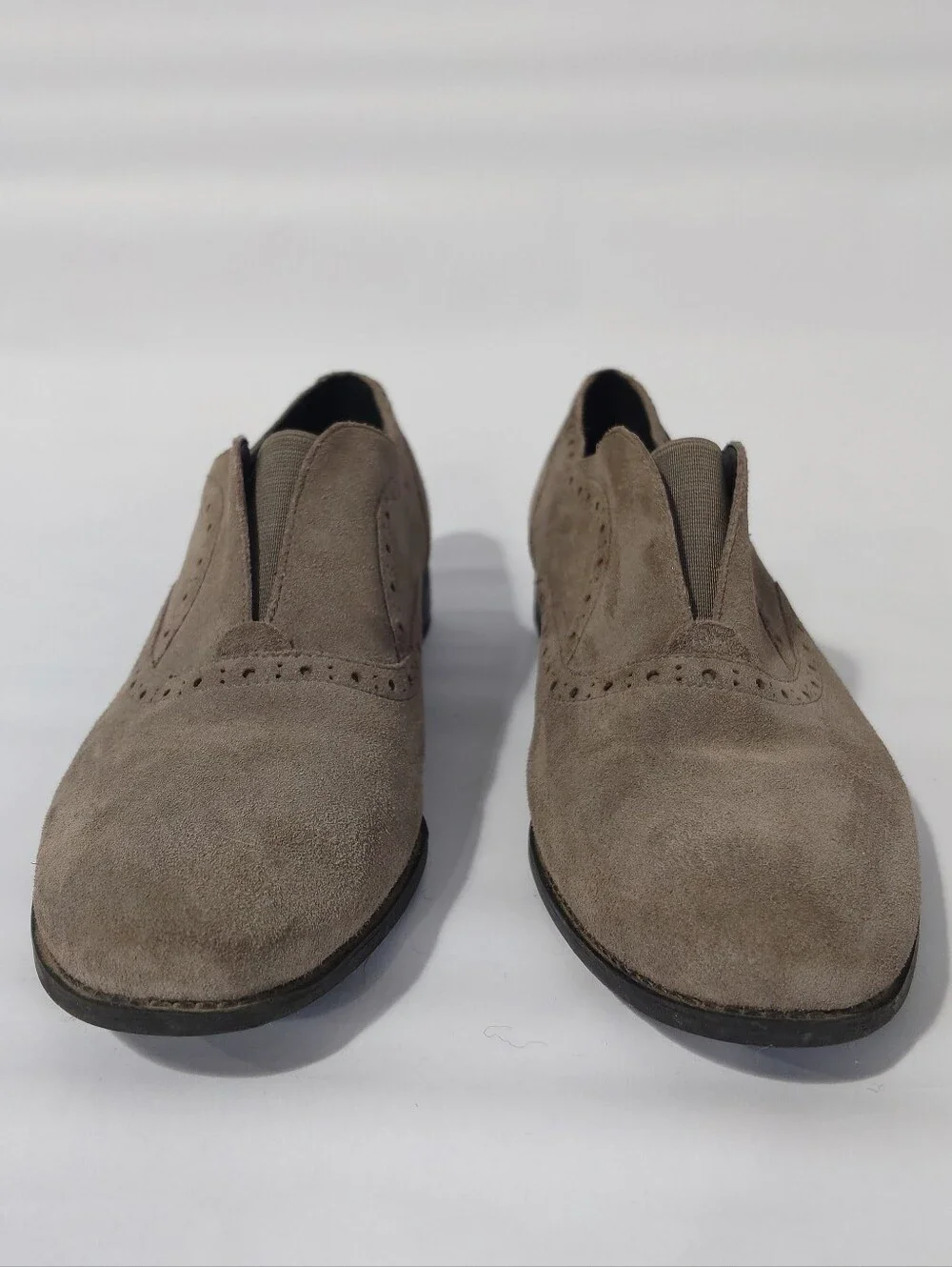Franco Sarto Women’s Taupe Suede Oxford Shoes Size 9.5 M